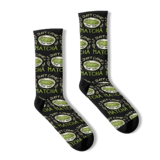 Green Tea Lover Japanese Matcha Latte Drink Matcha Socks