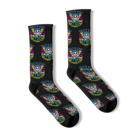 Spooky Horror Skateboarder Halloween Skateboarding Socks