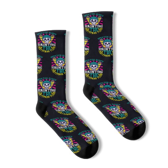 Spooky Horror Skateboarder Halloween Skateboarding Socks