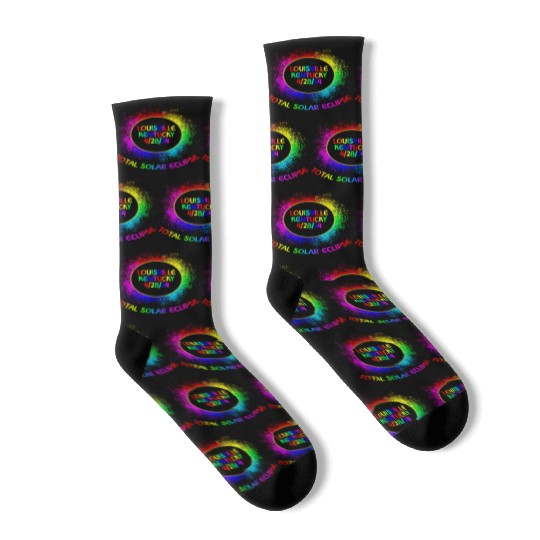 Total Solar Eclipse Louisville Kentucky 4/28/24 Socks