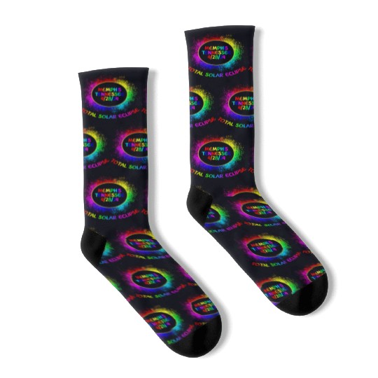 Total Solar Eclipse Memphis Tennessee 4/28/24 Kids Socks