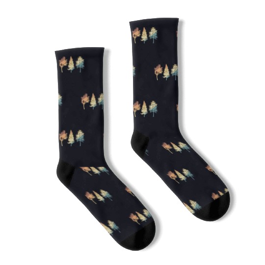 Tree Friends in Nature Leaves Environment Socks
