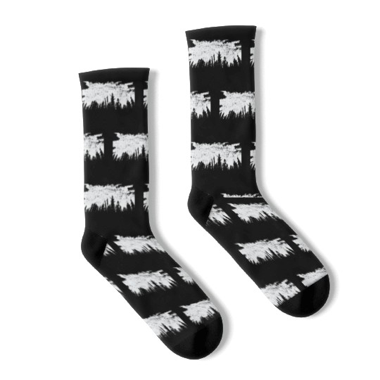 Forest at Night Nature Leaves Environment Socks