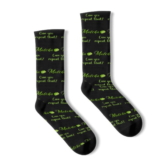 Green Tea Lover Japanese Matcha Latte Drink Matcha Socks