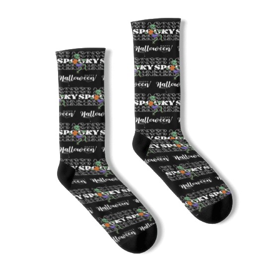 Spooky Season Zombie Halloween Fall Socks