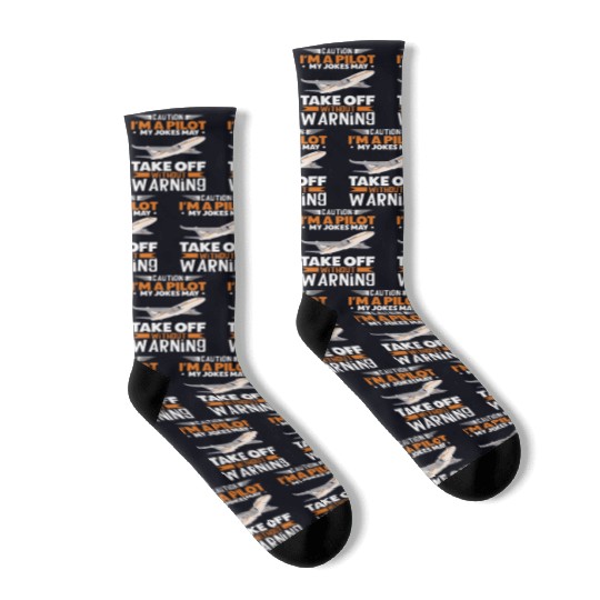 Pilot Aviation Airplane Airline Future Pilots Socks