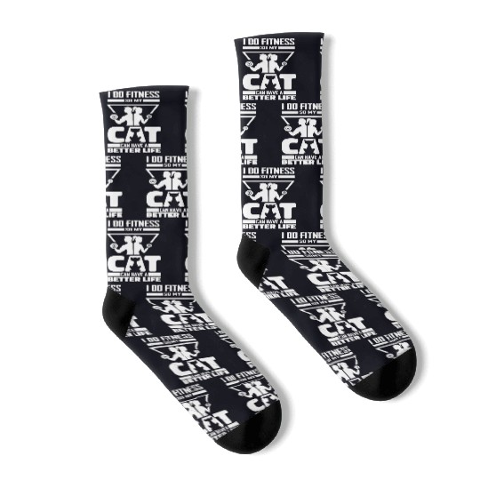 Fitness Workout Gym Cat Socks