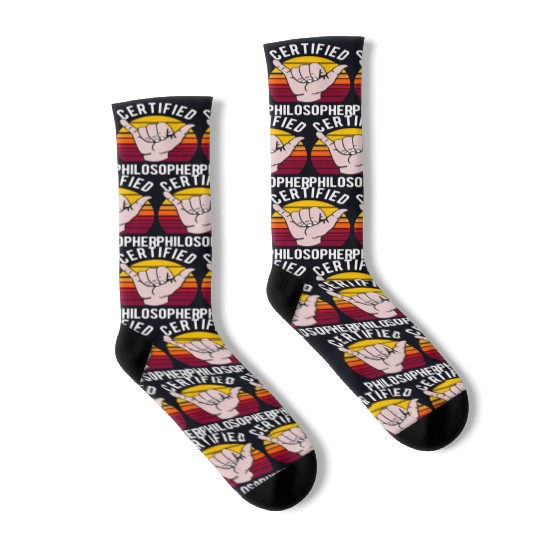 Certified Philosopher Philosophy Teacher Socks