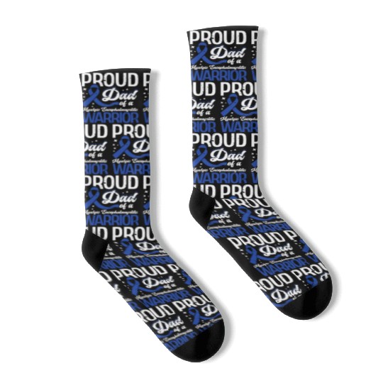 Proud Dad Of A Myalgic Encephalomyelitis Warrior Socks