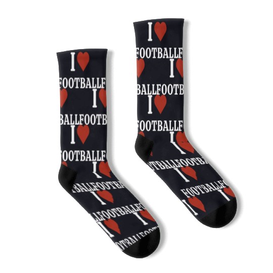 I Love Football Socks