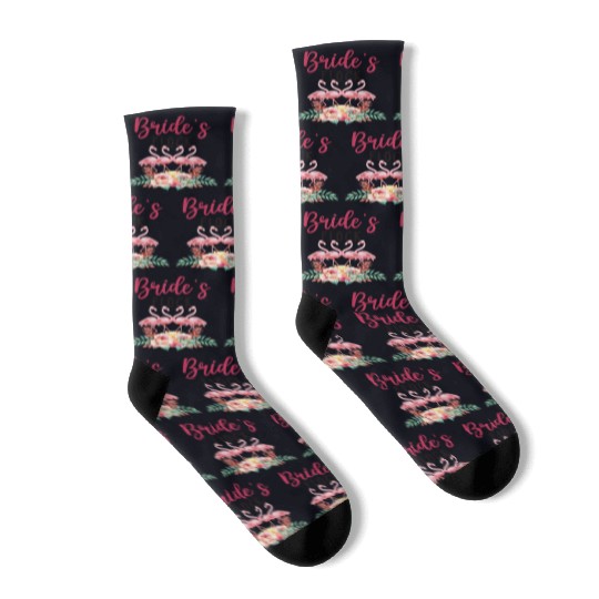 Brides Flock Flamingo Tribe Bachelorette Party Socks