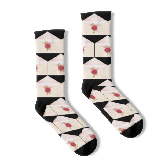 beautiful envelope with an elegant seal Socks