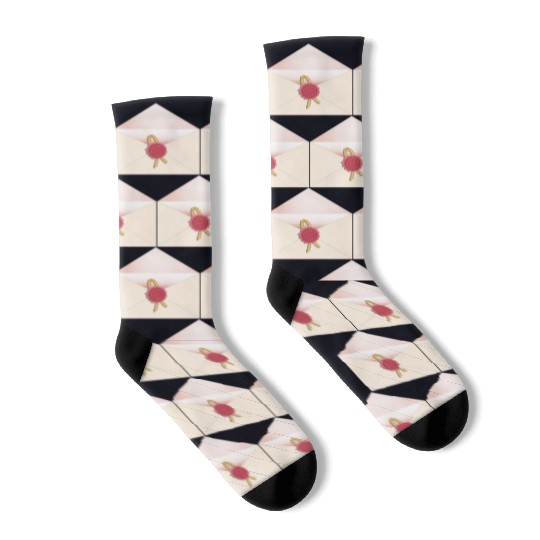 beautiful envelope with an elegant seal Socks