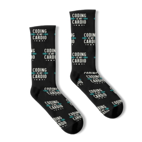 Coding Is My Cardio | Geeky Software Developer Socks