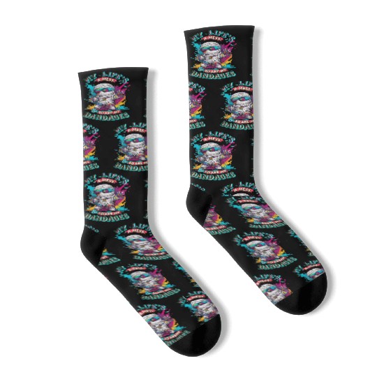 My Life's A Mess Funny Cute Halloween Mummy Design Socks