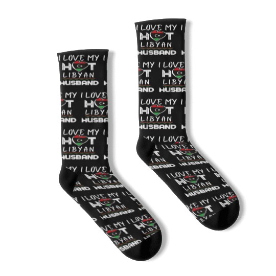 Funny Libyan Husband Proud Wife Socks