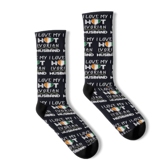 Funny Ivorian Husband Proud Wife Socks