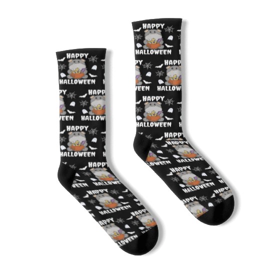 Noodles Japanese Noodles Halloween Hippo Ramen Socks