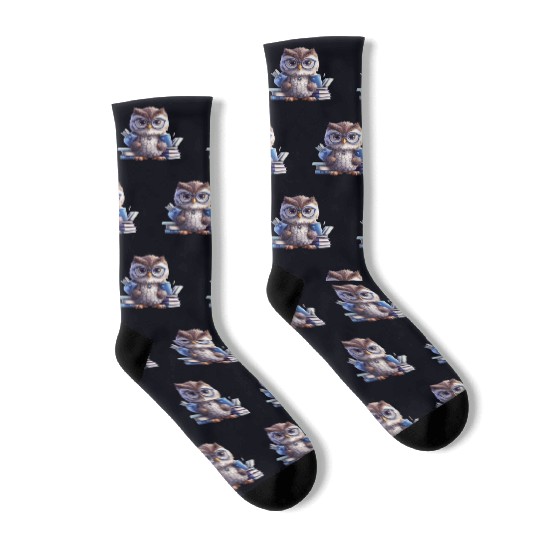 Back to School Owl Socks