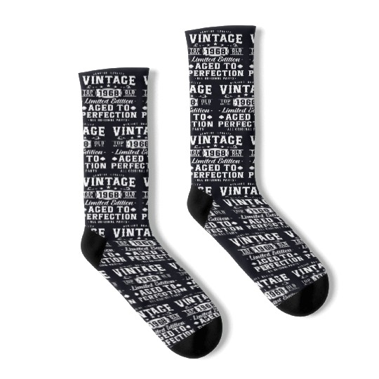 Vintage 1968 Birthday Surprise Socks