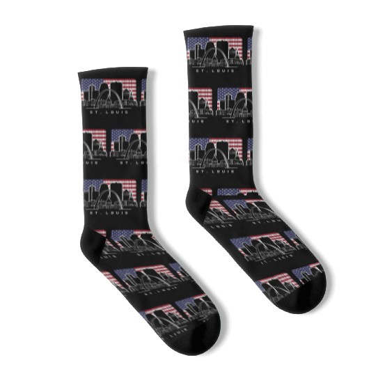 St. Louis Missouri American Flag Socks