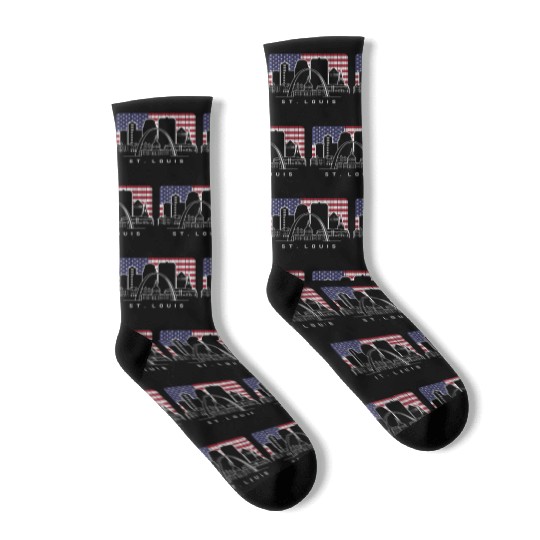 St. Louis Missouri American Flag Socks