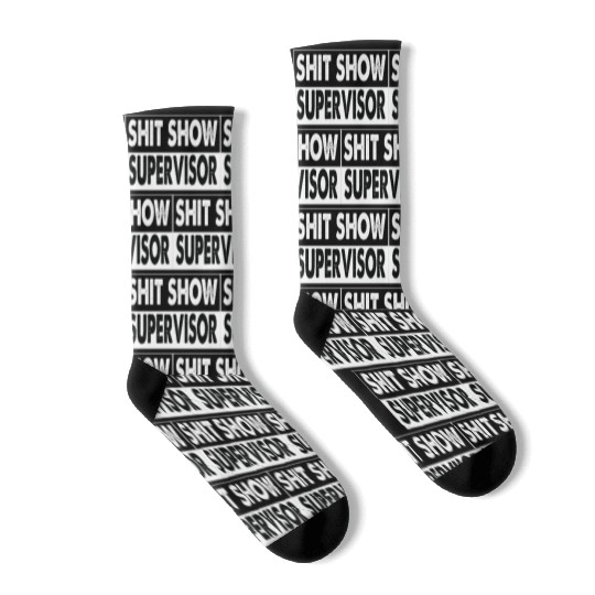 Cool S.h.i.t Show Supervisor Hilarious Vintage Socks