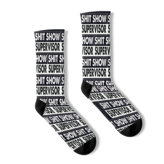 Cool S.h.i.t Show Supervisor Hilarious Vintage Socks