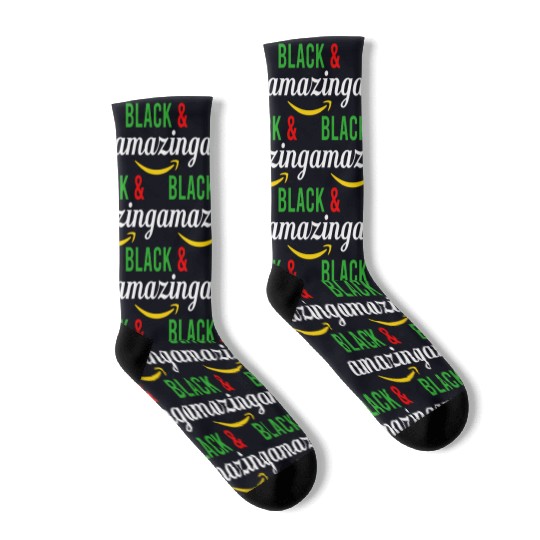 Black History Black and amazing Socks