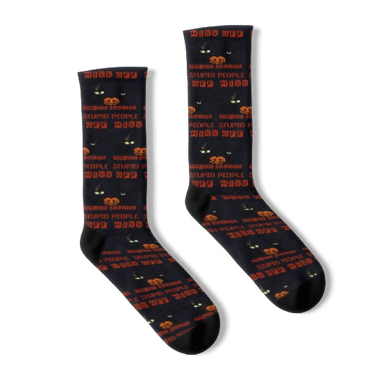 Halloween Cat Pumpkin Spooky Socks