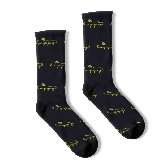 Happy Bee Animals Nature Beekeeper Socks