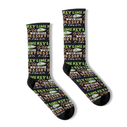 Key Lime Pie Lover Dessert Socks