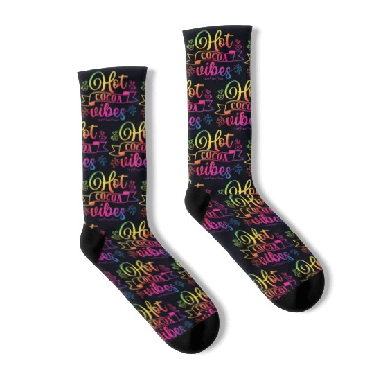 Chocolate Lover Hot Cocoa Vibes Socks
