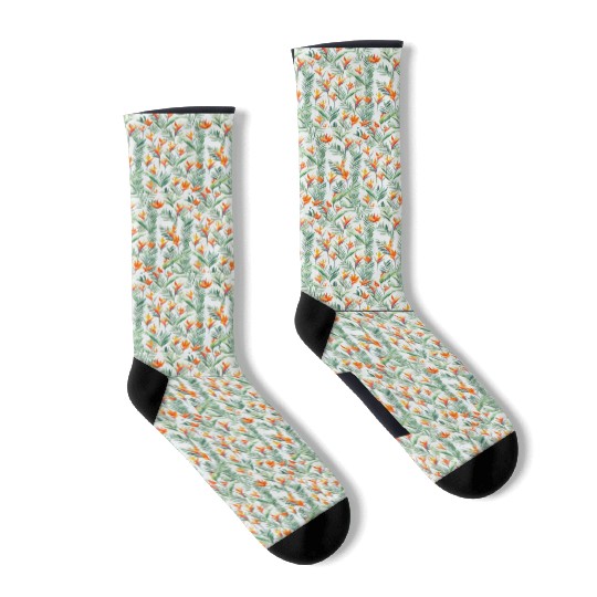 Retro Heliconia Socks