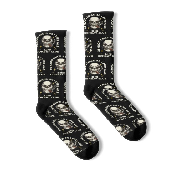 Funny Jiu Jitsu Old Man Combat Club Martial Arts Socks