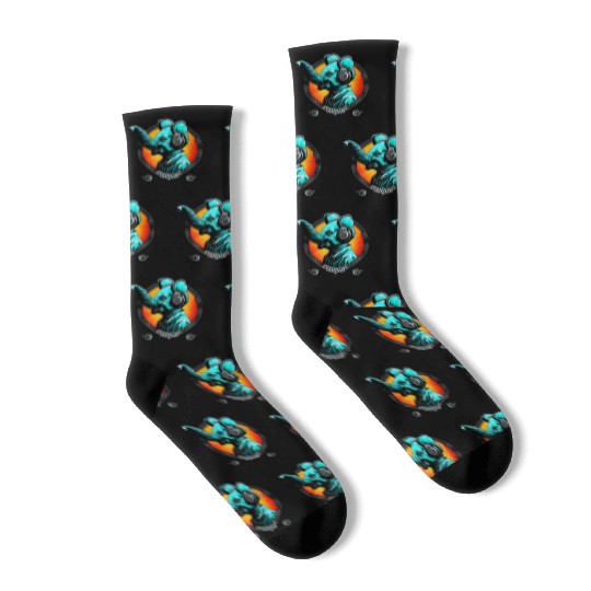 Colorful elephant face Socks