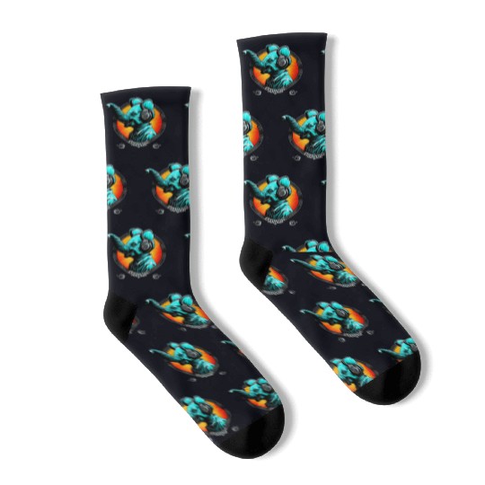 Colorful elephant face Socks