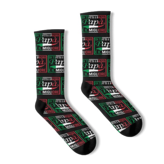 Di Tutti I Padri Papa Italian Flag Father's Day Socks