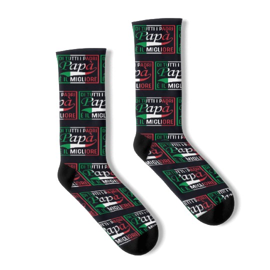 Di Tutti I Padri Papa Italian Flag Father's Day Socks