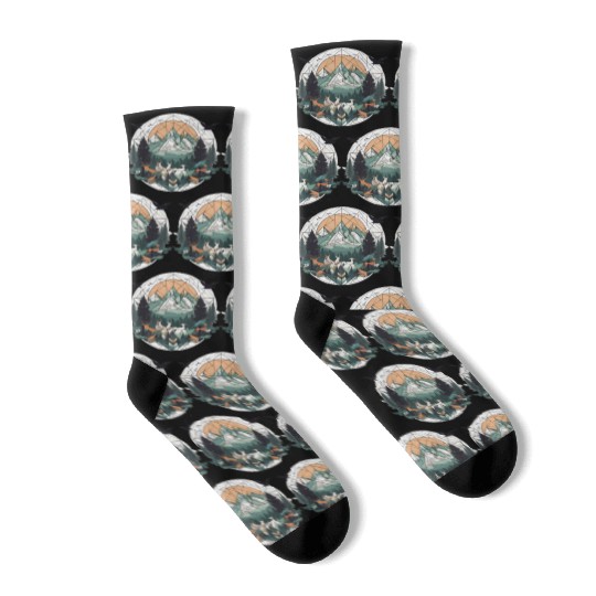 Geoforest Tapestry Socks