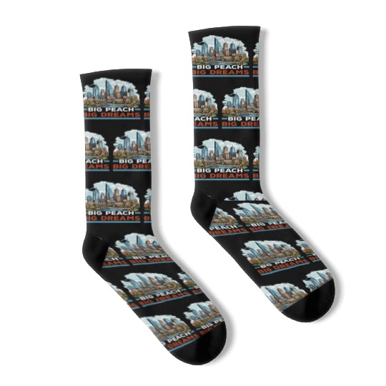 Atlanta City Georgia USA America United States Socks