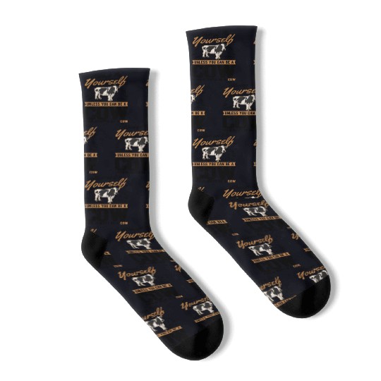Cow Gift Farmer Cattle Breeder Cows Socks