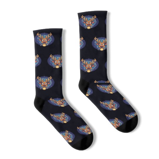 Christmas Deer - Spread Holiday Cheer! Socks