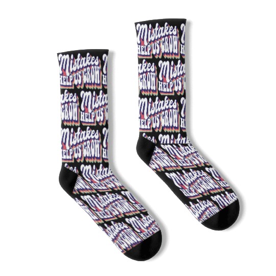 Mistakes Help Us Grow Teacher Student Teaching Socks