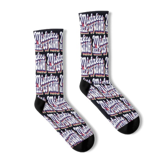 Mistakes Help Us Grow Teacher Student Teaching Socks