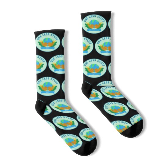 Use Less Stuff Day, save environment Socks