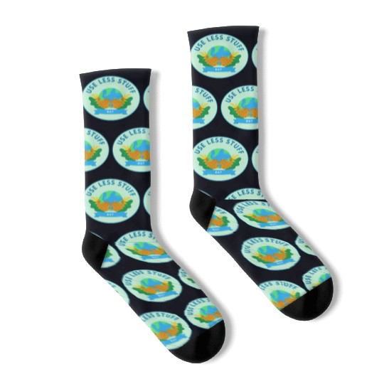 Use Less Stuff Day, save environment Socks