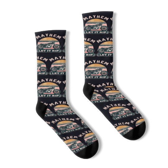 Unleash Chaos with Mayhem Let It Rip Graphic Wear Socks