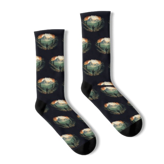 Forest nature trekking adventure Socks