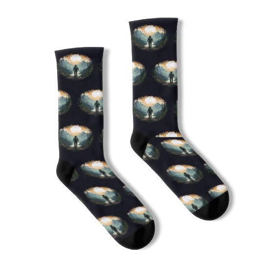 Forest nature trekking adventure Socks